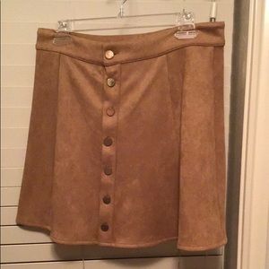 Suede skirt